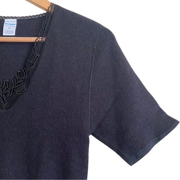 REUMIHELP Women’s Angora Wool Blend Soft Stretchy Neutral Basic Thermal Top XL - Picture 4 of 8